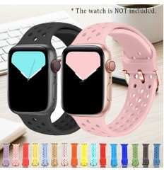 Correa de reloj de silicona para Apple reloj Band 44 mm 42 mm 45 mm 38 mm Pulsera Correa deportiva para Apple reloj Band Ultra 49 mm 40 41 mm - Accesorios para teléfonos celulares