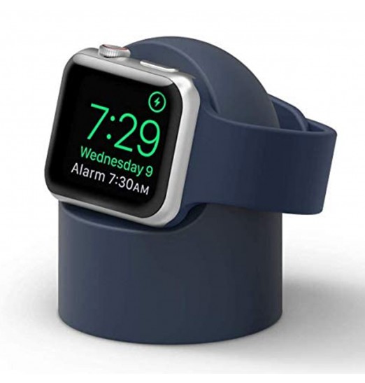 Carga magnética de silicona premium compatible con el modo de mesita de noche para la serie Apple Watch