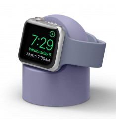 Soporte de carga de silicona púrpura para Apple Watch Series