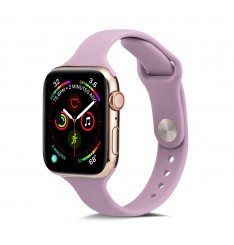 Correa de reloj impermeable de silicona púrpura para Apple Watch Series 38/40/41/42/44/45mm