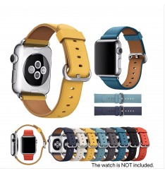 Correa de reloj de cuero para Apple Watch Bands 44mm 38mm 40mm 42mm para Apple Watch Correa 44mm 38mm 42mm 40mm Serie 5 para Iwatch Band