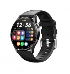 Reloj deportivo inteligente de 1,32 pulgadas con respuesta/marcación de llamadas Ritmo cardíaco Oxígeno en la sangre Temperatura corporal Ip67 Rastreador de ejercicios al aire libre para iOS y Android Hombres Mujeres Negro Rosa