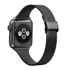 Bandas delgadas de malla delgada compatibles con Apple Watch Ultra Band 49 mm 45 mm 44 mm 42 mm 41 mm 40 mm 38 mm Correa de acero inoxidable para Iwatch Series 8/7/6/5/4/3/2/1 / se Ultra Mujeres Hombres
