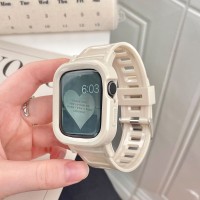 Correa suave de silicona transparente Jelly Tpu a prueba de golpes con pulsera de cubierta de parachoques para iwatch 8 7 6 5 4 3 2 1 Se