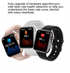 Reloj inteligente con control de frecuencia cardíaca, reloj inteligente resistente al agua con doble clic, reloj deportivo para mujer y hombre