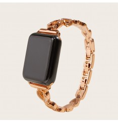 Herringbone Belt Stone Inlaid Fashion Smart Watch Correa para Apple Watch1-6 Series