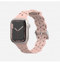 Correa de reloj de silicona de encaje para Apple Watch Series 38/40/41/42/44/45mm