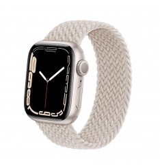 Correa de reloj trenzada elástica de nailon para Apple Watch Series 38/40/41/42/44/45mm