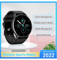 Reloj inteligente de moda para hombres y mujeres Rastreador de ejercicios multifuncional Monitoreo de la presión arterial del ritmo cardíaco Reloj inteligente deportivo Compatible con sistemas Android e Ios
