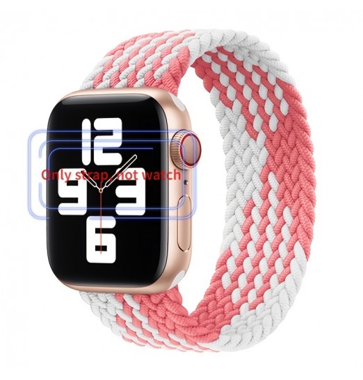 Solo Loop trenzado para Apple Watch Series 7 6 Se 5 4 3