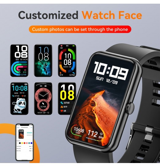 Los relojes inteligentes están disponibles para teléfonos Android e Iphones, rastreadores de actividad física con monitoreo de horas de sueño, alertas de texto