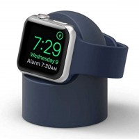 Carga magnética de silicona premium compatible con el modo de mesita de noche para la serie Apple Watch