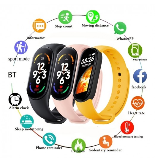 2022 nueva pulsera inteligente Fitness Smartband, medición de la presión arterial del ritmo cardíaco, reloj inteligente resistente al agua para hombres y mujeres