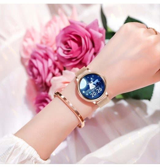 Reloj elegante de la supervisión del ritmo cardíaco de las mujeres, reloj elegante de la moda, prenda impermeable para la aptitud de los deportes
