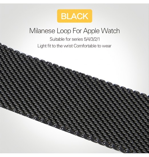 1 correa de bucle magnético para Apple Watch Band 44mm 40mm 45mm 41mm 42mm 38mm, pulsera de acero inoxidable Iwatch Serie 3 5 6 Se 7 8