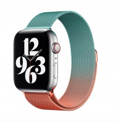 1 correa de bucle magnético para Apple Watch Band 44mm 40mm 45mm 41mm 42mm 38mm, pulsera de acero inoxidable Iwatch Serie 3 5 6 Se 7 8