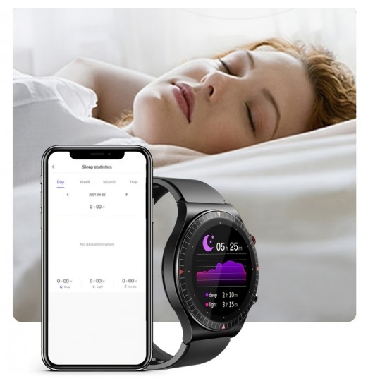 Reloj inteligente de negocios multifuncional, grande 4gRam, monitor de ritmo cardíaco Rastreador de actividad del sueño Paso podómetro Contador de calorías Mensaje de llamada Notificación Deportes Reloj de salud para hombres Mujeres