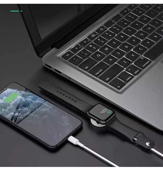 Cable USB 3 en 1 para Iphone y amplificador; Cargador inalámbrico para Apple Watch Iwatch Cable de carga portátil Compatible con Apple Watch Ultra Series Se/8/7/6/5/4/3/2/1