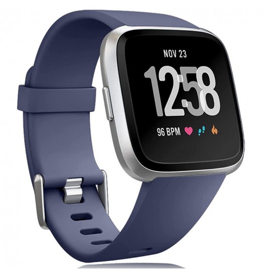 Correas de repuesto compatibles con Fitbit Versa Smartwatch, Versa 2 y Versa Lite Se Sports Watch Band para mujeres y hombres, grande, negro