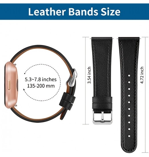 Bandas de correa de cuero de repuesto suave compatibles con Fitbit Versa 2 Strap &amp; Versa correa y amperio; Versa Lite&amperio; Fitbit Versa clásico