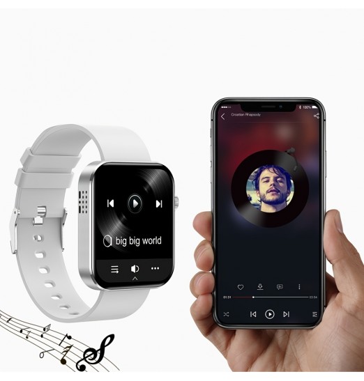 Reloj inteligente, rastreador de ejercicios con pantalla táctil completa con monitor de sueño de oxígeno en sangre de frecuencia cardíaca, contador de pasos de reloj de ejercicios a prueba de agua para Android y Iphone