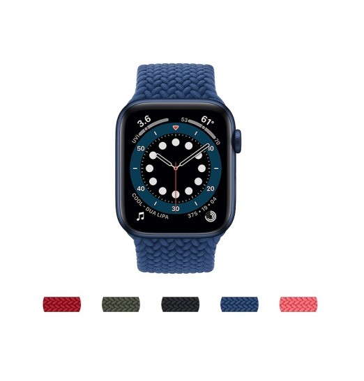 Solo Loop trenzado para Apple Watch Band 44mm 40mm 45mm 41mm 49mm 42mm 38mm Pulsera elástica Iwatch Series 7 3 Se 6 8 Ultra Correa