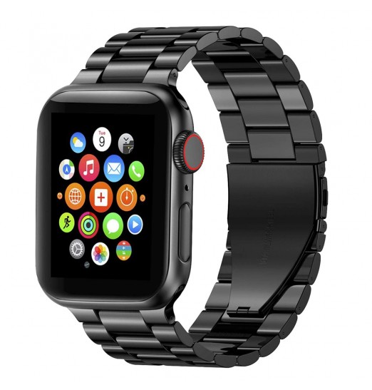 Compatible con Apple reloj Ultra Band 49mm 45mm 44mm 42mm 41mm 40mm 38mm Correa de acero inoxidable para Ireloj Ultra Series 8/7/6/5/4/3/2/1 Se Pulsera - Accesorios para teléfonos celulares