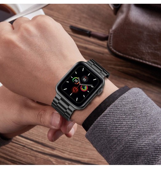 Compatible con Apple reloj Ultra Band 49mm 45mm 44mm 42mm 41mm 40mm 38mm Correa de acero inoxidable para Ireloj Ultra Series 8/7/6/5/4/3/2/1 Se Pulsera - Accesorios para teléfonos celulares