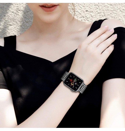 Compatible con Apple Watch Ultra Band 49mm 45mm 44mm 42mm 41mm 40mm 38mm Correa de acero inoxidable para Iwatch Ultra Series 8/7/6/5/4/3/2/1 Se Pulsera