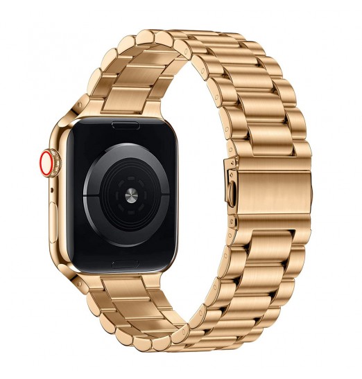 Compatible con Apple reloj Ultra Band 49mm 45mm 44mm 42mm 41mm 40mm 38mm Correa de acero inoxidable para Ireloj Ultra Series 8/7/6/5/4/3/2/1 Se Pulsera - Accesorios para teléfonos celulares