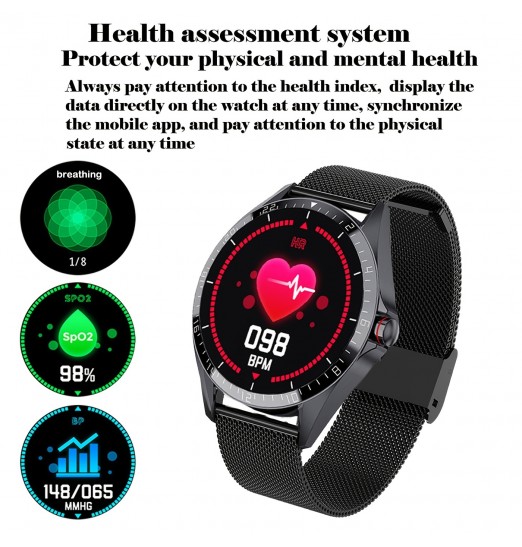 Deportes Relojes inteligentes Conteo de pasos Calorías Presión arterial Oxígeno en sangre Frecuencia cardíaca Información de monitoreo del sueño