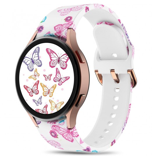 Correa de repuesto para reloj de silicona con patrón de impresión para Samsung Galaxy Watch4/5