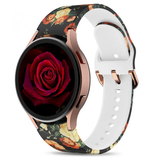 Correa de repuesto para reloj de silicona con patrón de impresión para Samsung Galaxy Watch4/5
