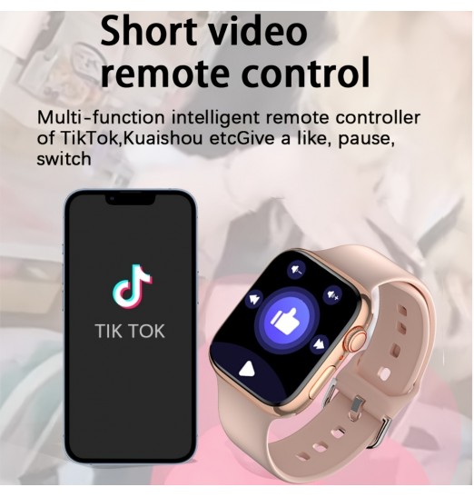 Reloj inteligente con control de frecuencia cardíaca, reloj inteligente resistente al agua con doble clic, reloj deportivo para mujer y hombre