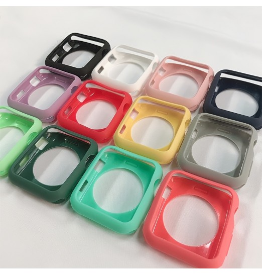 Funda protectora de Color caramelo para Apple Watch 8 7 45mm 41mm caja de reloj para iwatch Series 8 7 6 5 4 3 Se 40mm 44mm 38mm 42mm carcasa de reloj