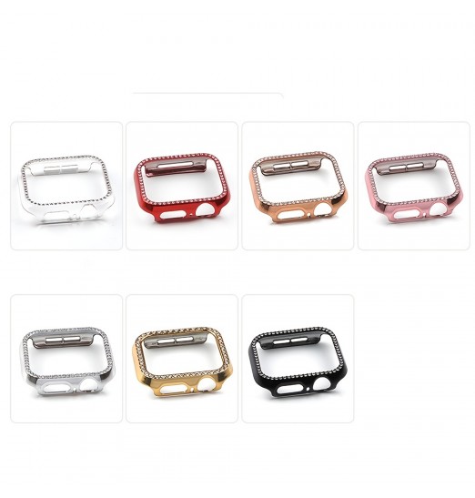 Funda protectora brillante con purpurina para Apple Watch 8 7, 45 mm 41 mm Caja de reloj de color galvanizada para iwatch Series 8 7 6 5 4 3 Se 40 mm 44 mm 38 mm 42 mm