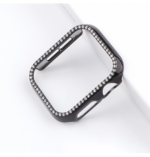 Funda protectora brillante con purpurina para Apple Watch 8 7, 45 mm 41 mm Caja de reloj de color galvanizada para iwatch Series 8 7 6 5 4 3 Se 40 mm 44 mm 38 mm 42 mm