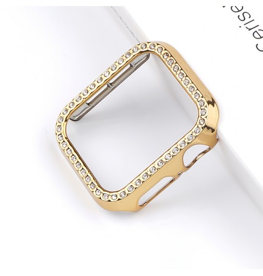 Funda protectora brillante con purpurina para Apple Watch 8 7, 45 mm 41 mm Caja de reloj de color galvanizada para iwatch Series 8 7 6 5 4 3 Se 40 mm 44 mm 38 mm 42 mm