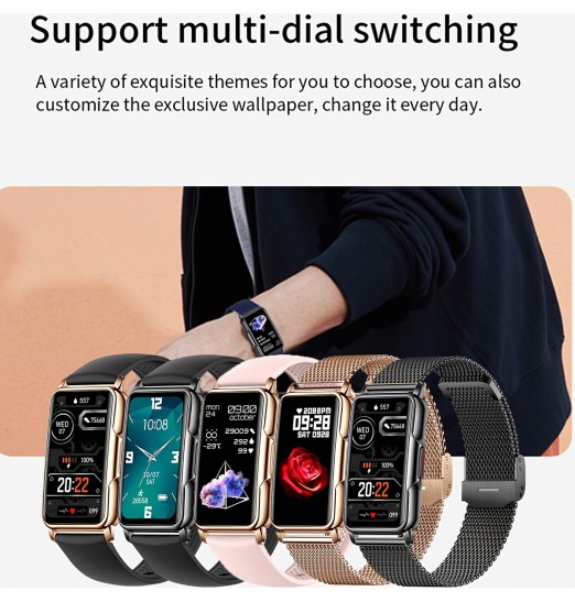 Smartwatch deportivo resistente al agua Ip67 con rastreador de ejercicios completamente táctil de 1,47 pulgadas