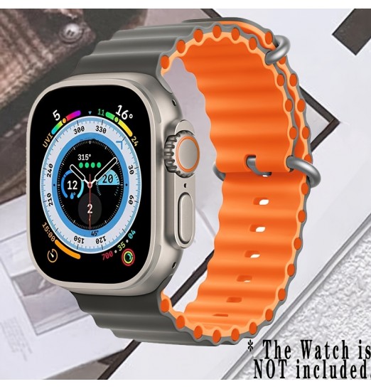 Ocean Bands para Apple Watch, Ultra 49 mm 45 mm 44 mm 42 mm 40 mm 38 mm, bandas ajustables de silicona Sport Loop para hombres y mujeres para Iwatch Band Collection 8 7 6 5 4 3 2 1 Se