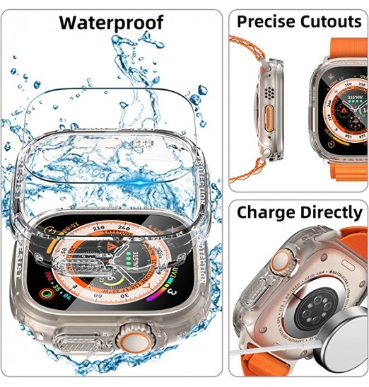 Protector de pantalla de vidrio templado para Iwatch Ultra/ Pro 49 mm con herramienta automática de película adhesiva
