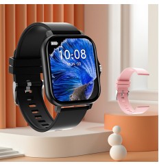 1 reloj inteligente con medidor de ritmo cardíaco, presión arterial, seguimiento del sueño, monitoreo, reloj inteligente con correa de repuesto