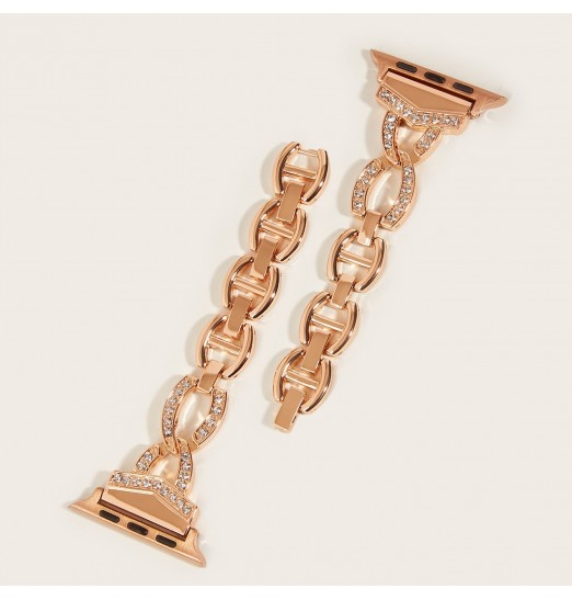 Correa Metal Vo Con Strass Para Iwatch 1-6