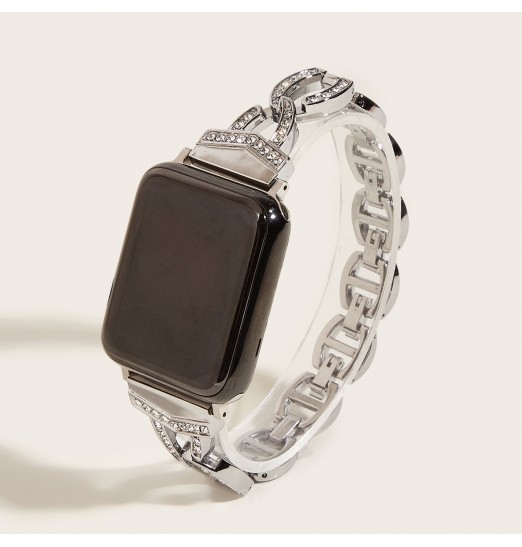Correa Metal Vo Con Strass Para Iwatch 1-6