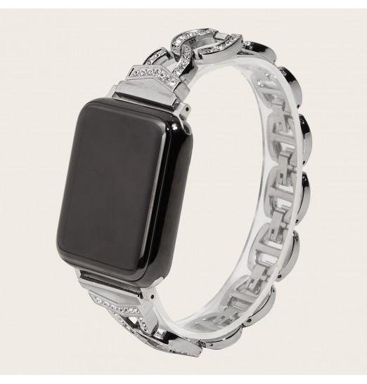 Correa Metal Vo Con Strass Para Iwatch 1-6